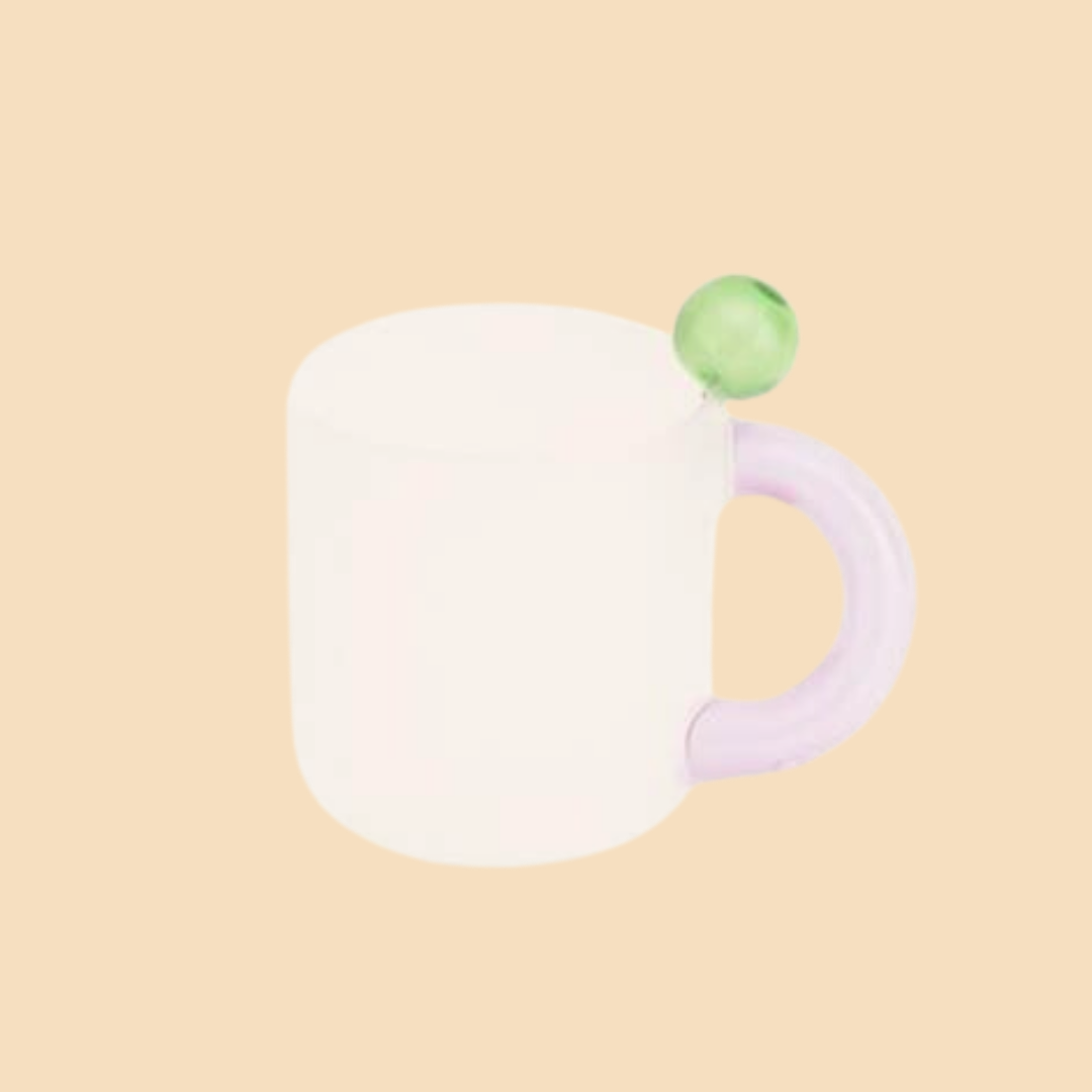 SOLD OUT :: Glass Mug - Bubblegum