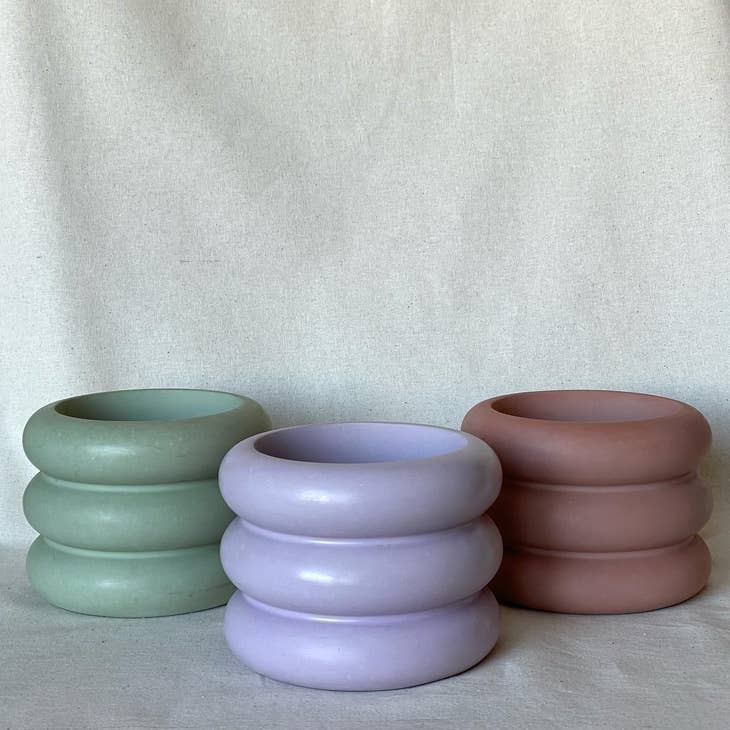 Handpoured Bubble Planter - Matcha