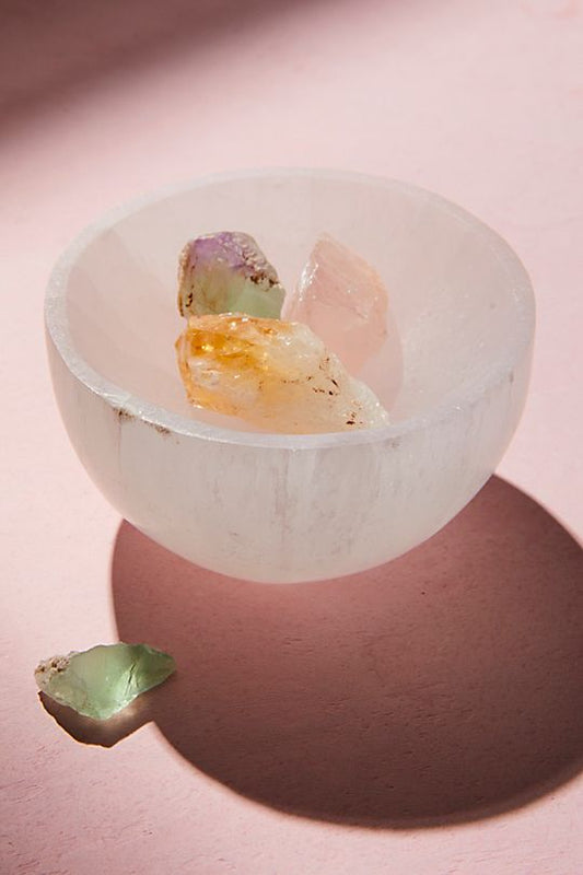 Selenite Charging & Smudge Bowl