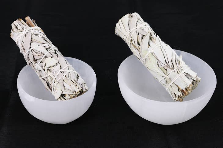 Selenite Charging & Smudge Bowl